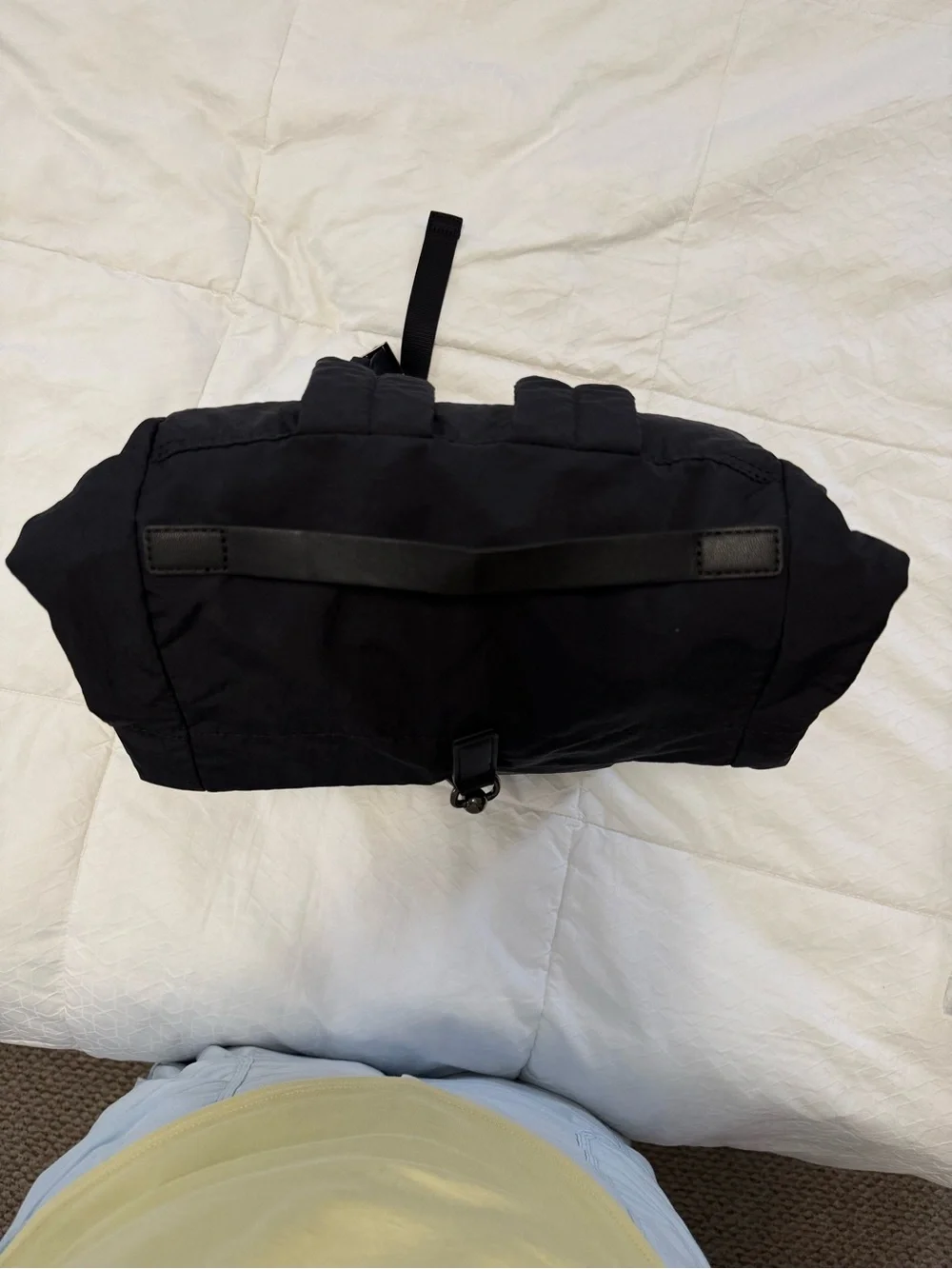 Lululemon Black Roll Top Backpack Nylon Laptop Travel Gym Everyday Unisex OS